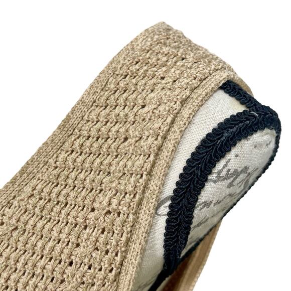 Vintage 1990s Chico's Gold Crochet Mesh Midi Dress Size Medium Boho 100% Cotton - Picture 6 of 13